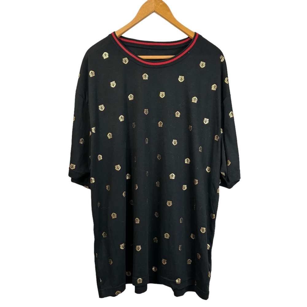Drill Clothing Co. Men’s 3XL Black Red Gold Pattern Tshirt NWT